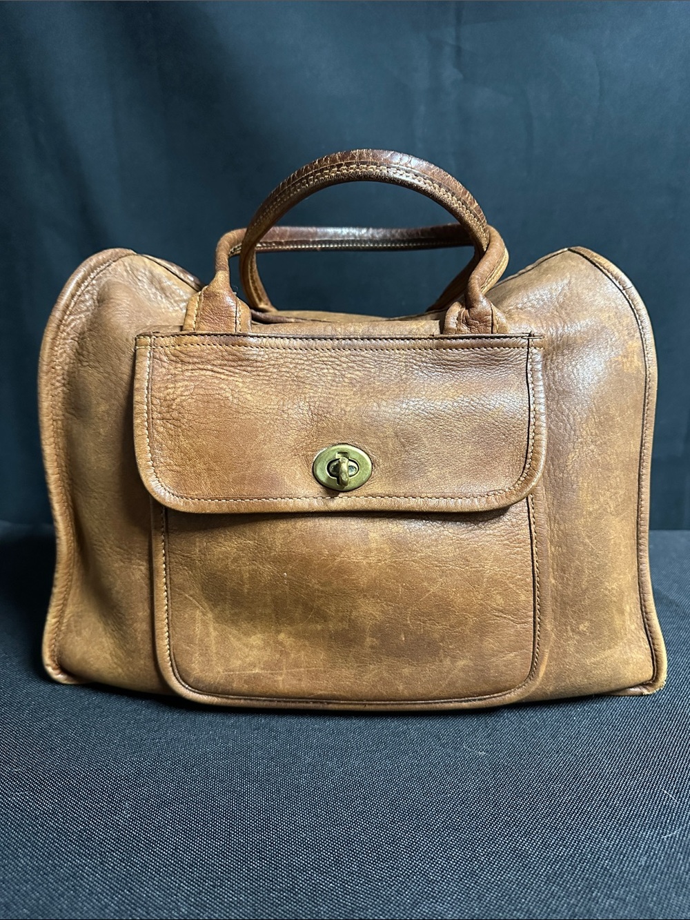 ๐ Rare 60โs Bonnie Cashin Coach Safari-style satchel/carryall British Tan - Picture 3 of 17